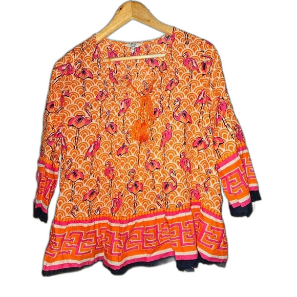 Crown & Ivy Women's Flamingo Bohemian Top Size: Small - Picture 1 of 1